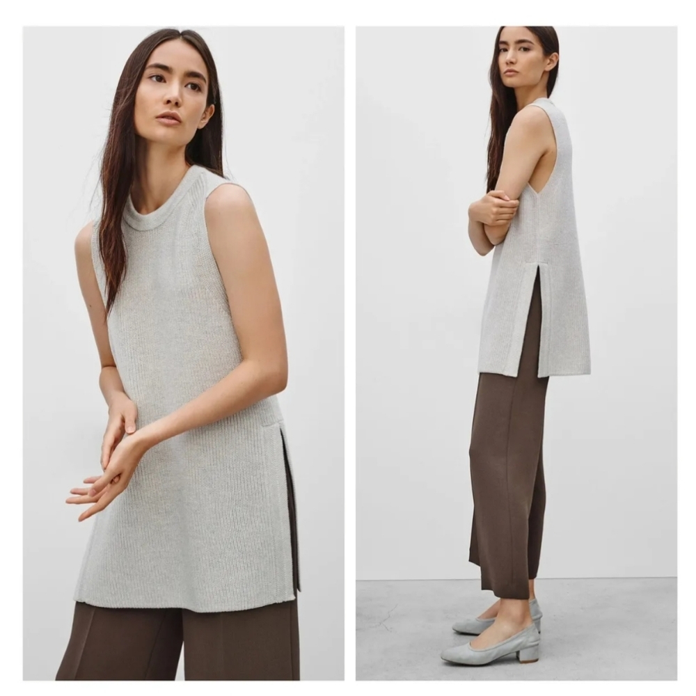 Wilfred Aritzia Palmier Sleeveless Sweater Size XS Light Grey